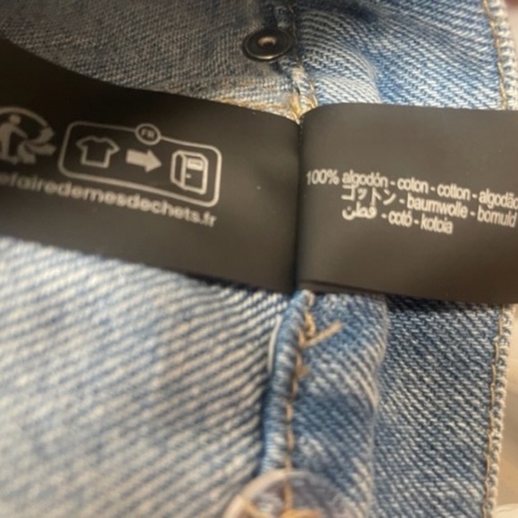 NWT Zara Denim Sash Belt Micro Mini Skirt Jean Cover Up